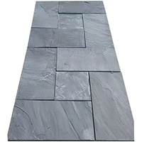 12x24 black slate stone pavers for driveways